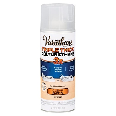 Varathane Varathane 1694579 11.25 oz Triple Thick Transparent Polyurethane Clear Satin; Pack of 6 1694579